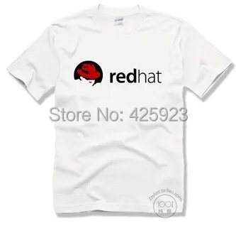 6 krāsas red hat Linux redhat logo tas fani nepieciešams vīriešu kokvilnas o-veida kakla Pielāgota īsām piedurknēm T-krekls