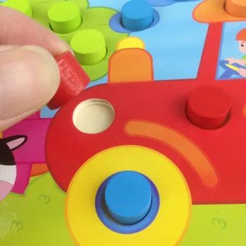Krāsa Izziņas Valdes Montessori Izglītības Rotaļlietas, Agrīnās Mācīšanās Krāsu Atbilstības Spēles, Koka Rotaļlietas, Atjautības Bērniem