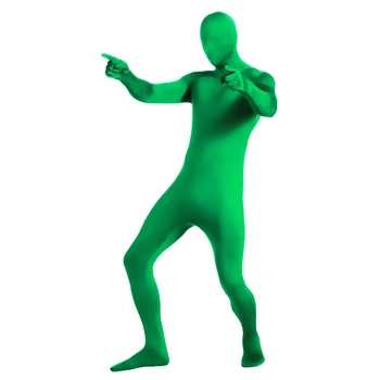 Zaļā Ekrāna Chromake Uzvalks Stretchy Ādas Struktūra Filmu Televīzijas Fona Neredzamo Ietekmi Saspringts Chroma Ievadīšana Drēbes Halloween