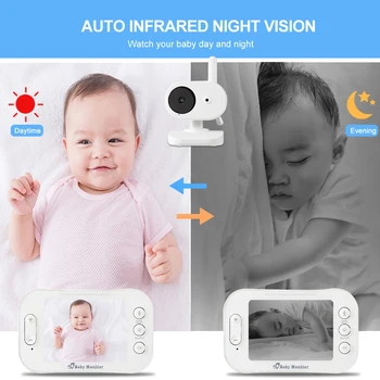 Mājas Apsardze, Baby Uzraudzīt, 3.5 Collu LCD Bezvadu Monitors, Krāsu Video Aukle Kamera Divvirzienu Audio Domofons Portatīvo Bērnu aukle