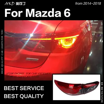 AKD Auto Stils priekš Mazda 6 Aizmugurējie Lukturi-2018 Mazda6 Atenza LED Aizmugurējie Lukturi LED dienas gaitas lukturi Bremžu Signāls Reverse auto Piederumi