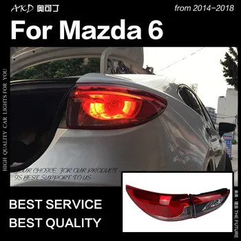 AKD Auto Stils priekš Mazda 6 Aizmugurējie Lukturi-2018 Mazda6 Atenza LED Aizmugurējie Lukturi LED dienas gaitas lukturi Bremžu Signāls Reverse auto Piederumi
