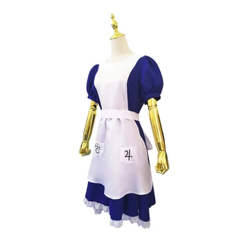 Spēle Alice Madness Returns Cosplay Kostīmu Princese Kleita Meitene Kleita Izgatavots Halloween Puse Tērps un parūka