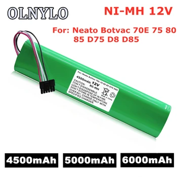 Ni-MH 12V 4500mah 5000mah 6000mAh 12v Akumulatoru Neato Botvac 70E 75 80 D75 D8 D85 Putekļsūcēji Uzlādējams Akumulators