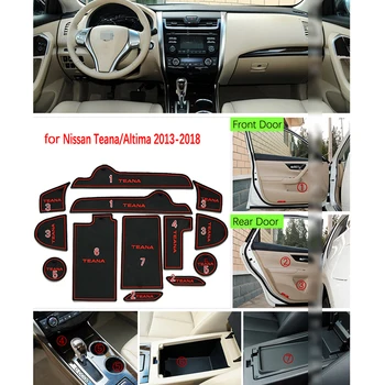 Groove Mat Auto uzlīmes Piederumi Anti-slip durvju groove kausa pildītās gumijas paklājiņš priekš Nissan Teana Altima L33 2013~2018