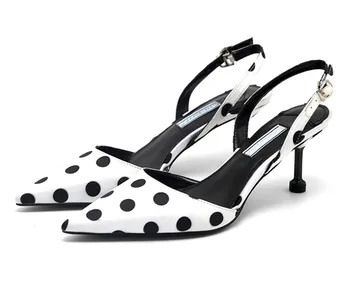 Vasaras kurpes sieviete Modes norādīja toe dot augstpapēžu kurpes Sieviešu kurpes Zīmola sandales ar siksniņām OLA kleitu kurpes Sieviešu sūkņi Zapatos mujer