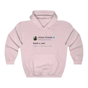 Paldies U Nākamajā Ariana Grande Hoodies Sieviešu Ikdienas Džemperis Krekls ar Kapuci, garām Piedurknēm Džemperis Unisex Rudenī pelēkā vārna Streetwear