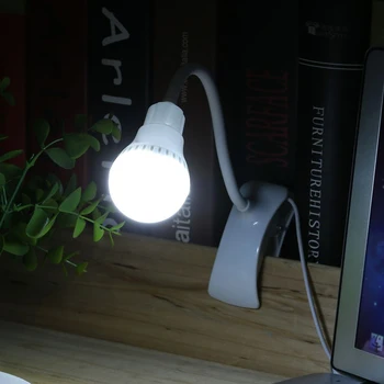 Klipu Acu Aizsardzība LED Galda Lampa Galda Lampa 5VUSB Galda Gaismas, Super Spilgti USB Ports Klipu Uz Vietas, Lai Portatīvo DATORU, Notebook Melns