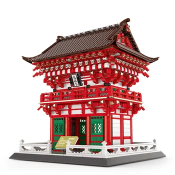 2409pcs Kiyomizu Templis Celtniecības Bloki Japāņu Slaveno Arhitektūras Miniatūra Ķieģeļi Rotaļlietas Bērniem Dāvanas 6212