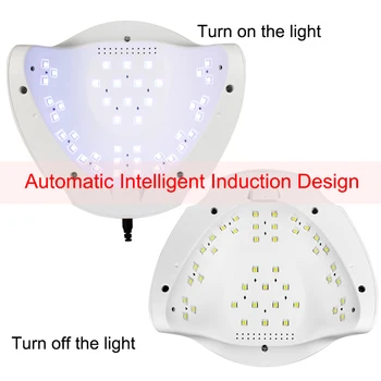 SAULE X7/5 Plus LED lampas 42/36/12 Led UV žāvētāju žāvēšanai Gēla nagu polish10S/30S/60S/99S automātisko sensoru, taimeris, manikīra instrumenti,