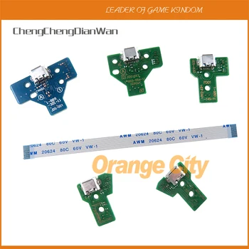 50sets Jauns 12-Pin 14-Pin USB Ports Uzlādes Ligzda plates ar kabeli JDS-001 011 030 040 050 Par PS4 Kontrolieris