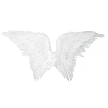 Balto Spalvu Eņģeļa Spārnus Bērniem Dienas Sniegumu Pasaku Eņģeļa Spārnus Kostīmi Bērniem Dzimšanas dienas ballīti-Foto Aksesuāri