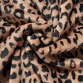 Leopards Drukāt 2 Gabals Pidžamas Komplekts Sievietēm, Mājas Drēbes ar garām Piedurknēm Koraļļu Samta Gudrs Sleepwear Naktsveļu Sieviešu Pidžamas Loungewear