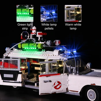 LED Light Komplekts Lego 10274 Ghostbuster Spoku Medību Auto Bērniem Izglītības((LED Iekļauti Tikai, Nav Bloki)