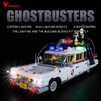 LED Light Komplekts Lego 10274 Ghostbuster Spoku Medību Auto Bērniem Izglītības((LED Iekļauti Tikai, Nav Bloki)