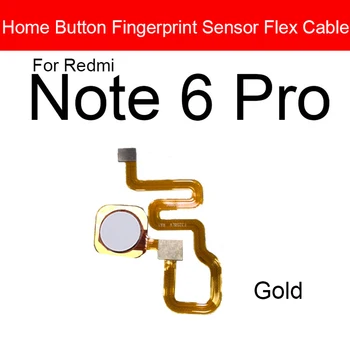 Home Pogu Flex Kabelis Xiaomi Redmi 6. Piezīme Pro Note6Pro Izvēlnes Taustiņu Atgriezt Pieskarties Pirkstu Nospiedumu Sensors, Maināma Lente Remonta Daļas