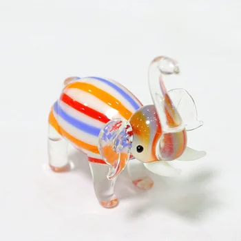 Mini Rokām Veidotas Stikla Ziloņu Figūriņas Līniju Kuģiem, Dizains Cute Dzīvnieku Ornamentiem Xmas Dāvanas Bērniem Mājās Apdare Kolekcija