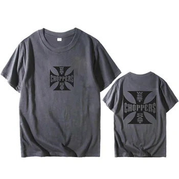 E-BAIHUI Modes T Krekls Vīriešiem West Coast Choppers Print T-Krekls O-veida Kakla T-Krekls, Kokvilnas, ar Īsām Piedurknēm Vasaras Topi, t-veida, W0158