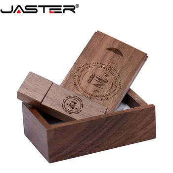 JASTER USB 2.0 kļavas koka usb +dāvanu kastīte, usb flash drive pendrive 4GB 8GB 16GB 32GB 64GB ( bez logo) kāzu dāvanas