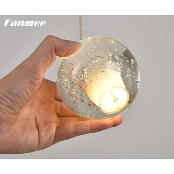 Spirālveida Kristāla Bumbu Kulons Karājas Lampas LED G4 Burbulis Cristal Mūsdienu Lustras Gaismas Armatūra Art Deco Dzīvojamā Istaba, Virtuve
