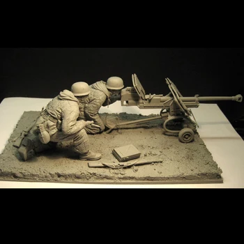 1/16 Fallschirmjagers /W 2.8 cm sPzB41 Pistoli (Austrumu frontē 1943. Gadā) Divi cilvēki Sveķu Attēls karavīri GK otrā pasaules KARA Nekrītots Nav krāsa
