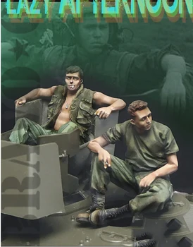 1/35 mūsdienu sēdēt karavīrs ietver 2 (NAV TVERTNI )Sveķu attēls Modelis Miniatūrā gk Unassembly Unpainted