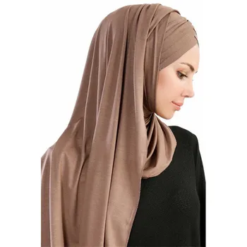 50gab Šķīstošā Cietā Jersey hijabScarf Garo Lakatu uz augšu, Cepuri Wrap Šalle Pieticība Klp Instant Underscarf Viegli Ready-to-wear