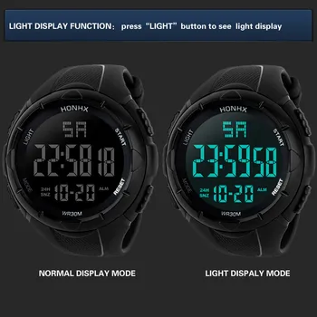 Zīmola Digitālais rokas Pulkstenis Vīriešiem relog ciparu LED hronometru, Datumu, Āra Sporta Elektronisko Pulksteņu montre digitale homme Noliktavā 18