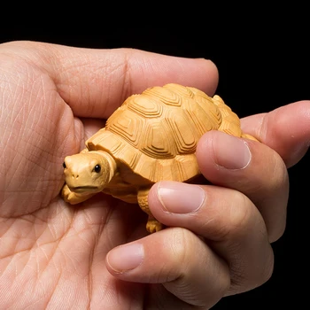 Mazais Bruņurupucis Skulptūru Boxwood Griešanai Naudu Bruņurupucis Miniatūras Radošo Masīvkoka Dzīves Telpu Dekorēšana Griešanai Laivas Rotājumu
