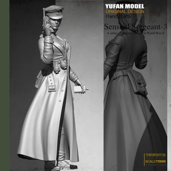 Yufan Modelis 1/24 Sveķu Komplektus, Sveķu Karavīrs Sieviešu Amatpersona Bezkrāsains un Self-samontētas 75mYfww-1998
