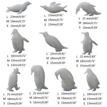 10 Formas Epoksīda Sveķu Pildvielas Mini Pingvīns Modelēšana Silikona Veidnē Landspace Pildījumi Sveķu Rotaslietas Pildījumi DIY Liešanas Mākslas Amatniecības