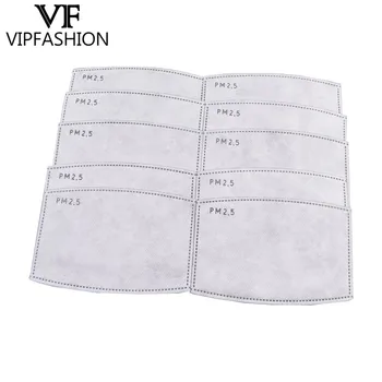 VIP FASHAION 6pcs/Daudz PM2.5 Filtru Pieaugušo Bērnu Mutes Maska Anti Dūmaka Maska Filtru Papīrs