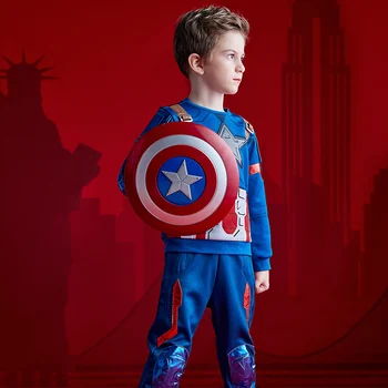 Disney Brīnums Īstu Dzelzs Cilvēks, Kapteinis Amerika Zirnekļcilvēka Džemperis Garš Tērps Bērniem Ziemassvētku Sniegumu Kostīms