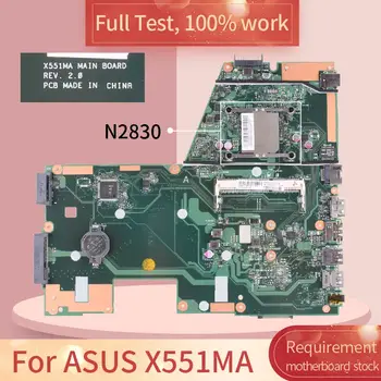 X551MA Grāmatiņa Mainboard Par ASUS X551 X551M X551MA REV.2.0 N2830 Laptop Pamatplates CPU DDR3