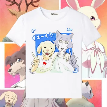 Anime BEASTARS T-Krekls Louis legoshi Haru Apģērbs Unisex Pieaugušo Bērnu Gadījuma modes T Krekls ar Īsām Piedurknēm Topi tshirt