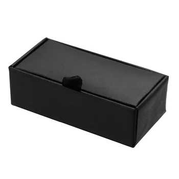 WN melns taisnstūris kreklu aproču pogas lodziņā 12pcs/daudz Klasisks dizains mazu dāvanu kastē Ilgi, platums un liela izmēra 8.5*4.5*3.5 Bez kravas