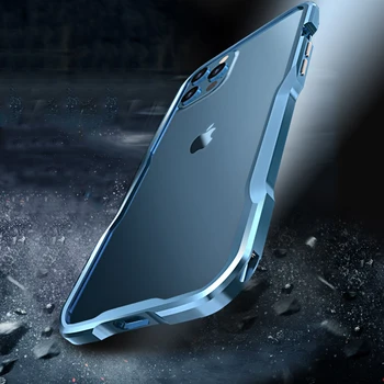 Luphie Metāla Buferi iPhone 12 Pro Max Gadījumā Luksusa Alumīnija Rāmis seguma iPhone 12 mini Bufera Būtiska Shell