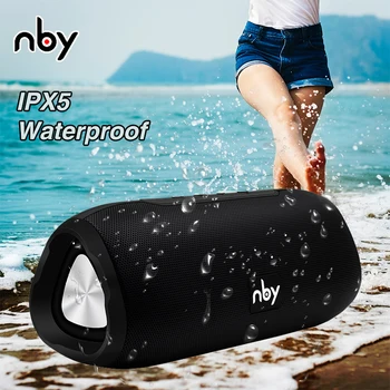 NBY 6670 Portatīvā Bluetooth Skaļrunis FM Radio 10W Ūdensizturīgs Bezvadu Skaļrunis 3D Stereo Mūzikas Skaņas Āra Pastiprinātājā Skaļruņi