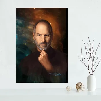 Pasūtījuma Steve Jobs audekla plakāta Mājas Sienu Apdare Mākslas Jaunas ielidošanas auduma, Zīda Audums, sienu, plakātu drukāšana