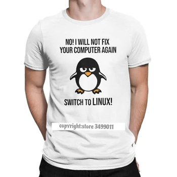 Iebūvēts Linux Dusmīgs Pingvīns Tux T Krekli Vīriešu Jaunums Topi, T Krekls Datoru Programmētājs-Izstrādātājs Geek Nerd Tshirts