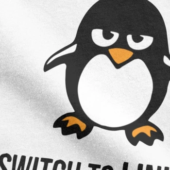 Iebūvēts Linux Dusmīgs Pingvīns Tux T Krekli Vīriešu Jaunums Topi, T Krekls Datoru Programmētājs-Izstrādātājs Geek Nerd Tshirts