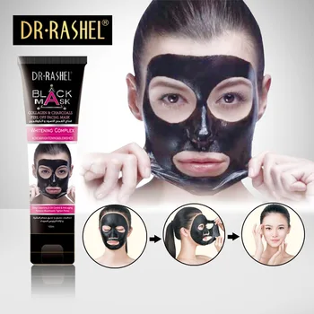 DR. RASHEL Melna Maska, Deguna Blackhead Noņemšanas Peel Off Sejas Maska Acne Ārstēšana Kolagēna Ar Bambusa Kokogles 100 ML Dubaija Zīmols