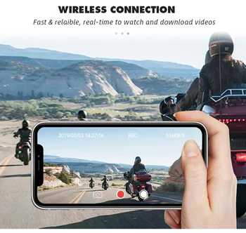 VSYS, WiFi, Bluetooth Action Camera Motociklu DVR Dash Cam Sistēmu Dual 1080P SONY IMX307 Starvis Nakts Redzamības Kamera Ķivere