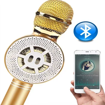 Bezvadu Karaoke Kondensatora Mikrofons Profesionālus Rokas Bluetooth Portable USB Mikrofons Studio KTV Mājas PC, Viedtālrunis