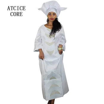 āfrikas kleitas sieviete bazin riche izšūšana dizaina gara kleita A160