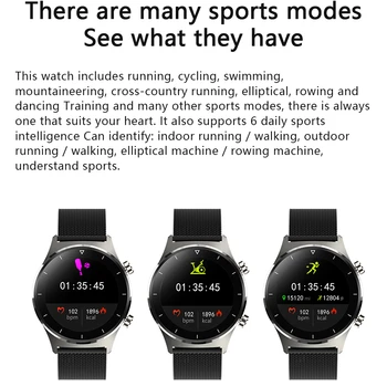 Jelly Ķemme E13 Vīriešu Sporta Smart Skatīties Vairākas Sporta Režīmā GPS Atbalstu Pedometrs ar skārienekrānu Smartwatch IOS Android Tālrunis