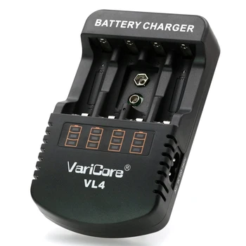 VariCore U4 V10 V20i V40 VL4 uzlādējami 1,2 V AA / AAA Ni-MH 9V bateriju lādētāju 18650 26650 21700 18500 3.7 V litija baterijas