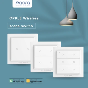 Aqara Opple Zigbee Bezvadu Smart Switch Smart Home App Kontroles Sienas Slēdzis Mijia App Apple Homekit Aqara Slēdzis