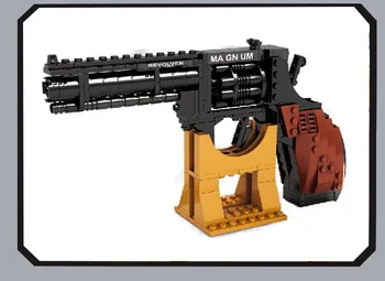 300pcs Celtniecības Bloki Simulācija Militāro Revolveris Saliktas Rotaļlietas Klasika Zēniem Simulācijas CS Piedzīvojumu Pistoli Modelis