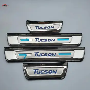 Auto Stils Hyundai Tucson 2018 Piederumi Durvju Sliekšņa Aizsargs Pretnodiluma Plāksnes Durvis, Palodzes Pedāli Aizsargs Uzlīme 2016 2019